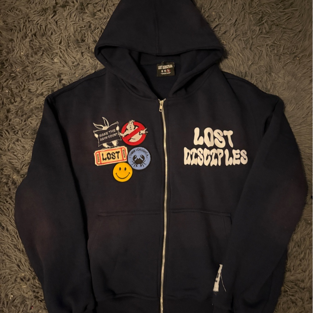 Trendy black streetwear hoodie